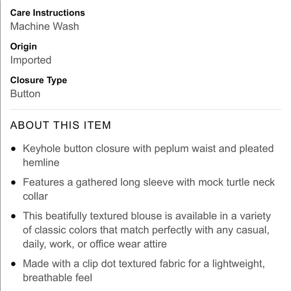 EUC DR2 by Daniel Rainn tan peplum high neck blouse - Picture 4 of 10